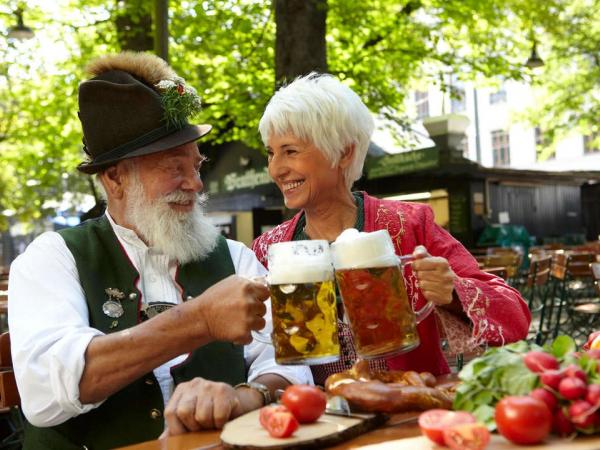 Enjoying a beer in Munich